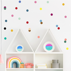 Colorful Polka Dots Wall Decals