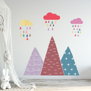 Patterned Mountain Wall Decals