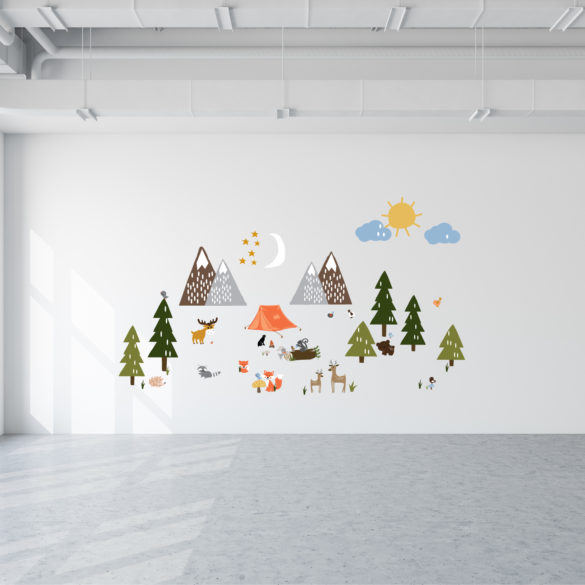 Camping in the Woods Wall Decals