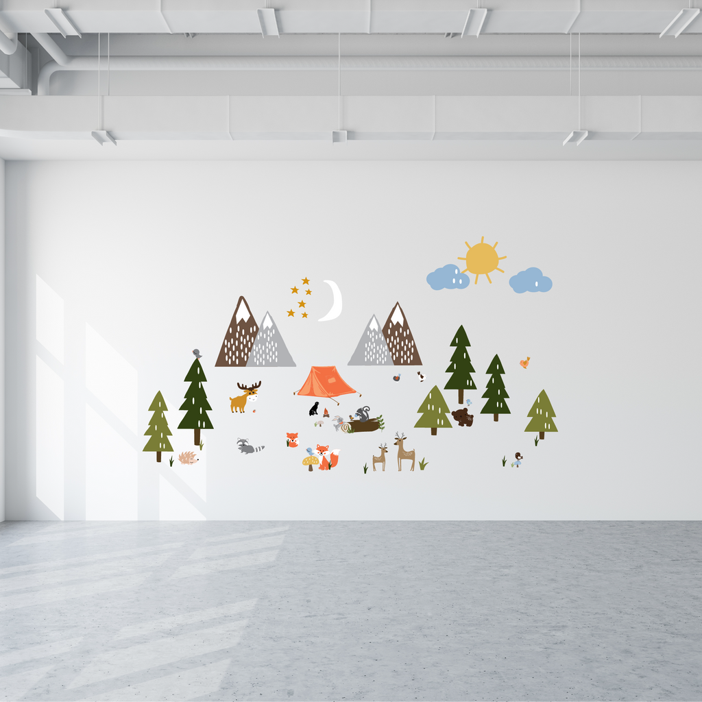 Camping in the Woods Wall Decals