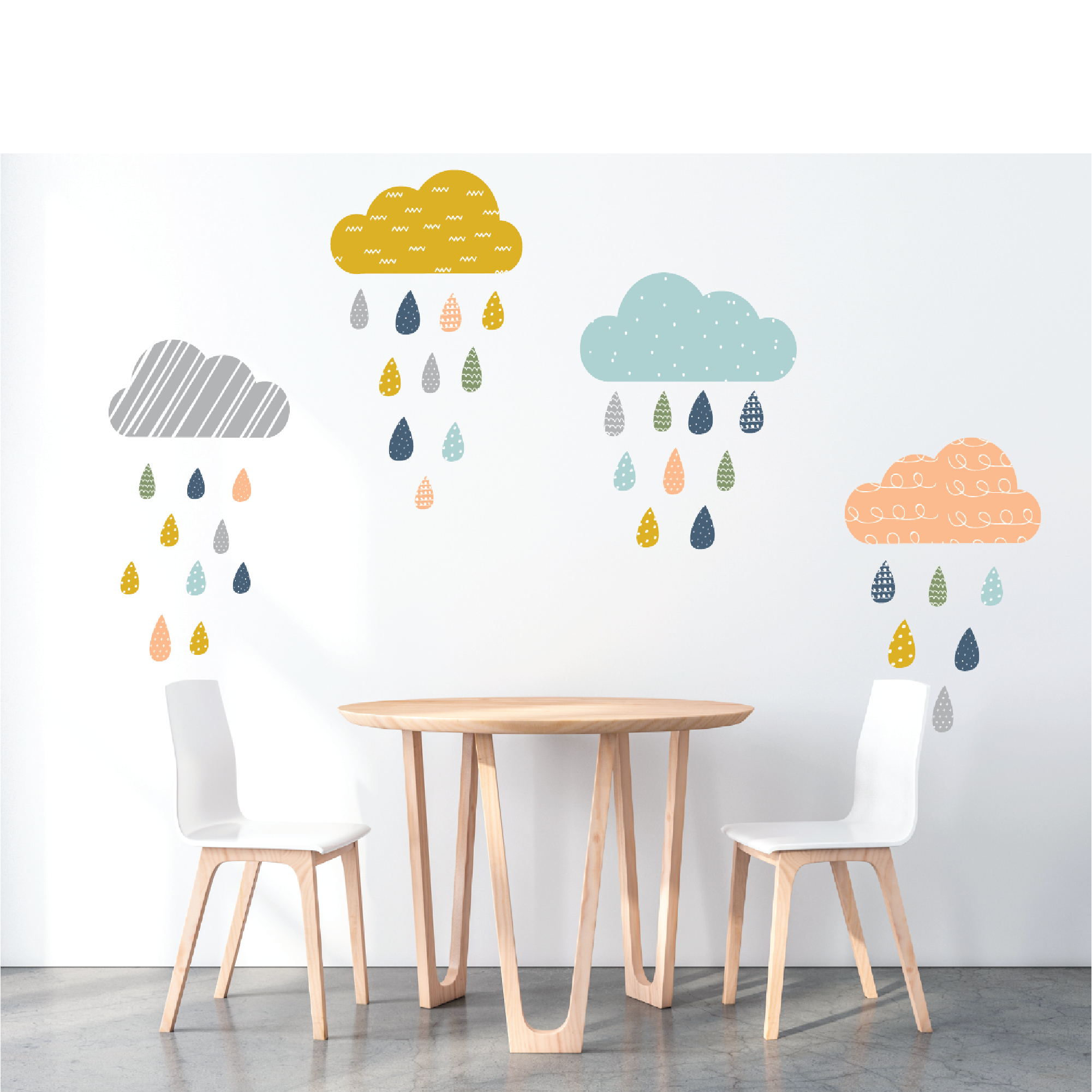 Patterned Clouds Wall Decals