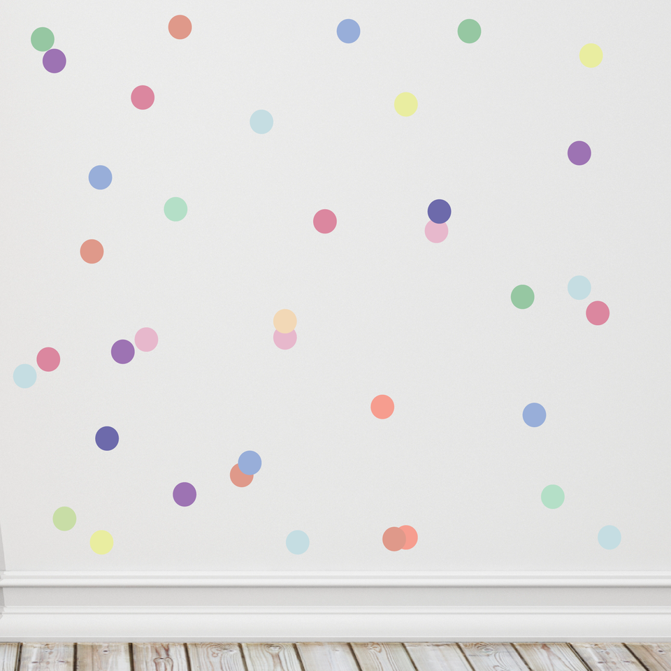 Colorful Polka Dots Wall Decals